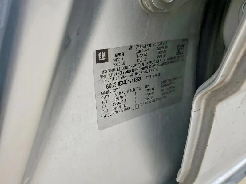 2016 CHEVROLET COLORADO Z71  