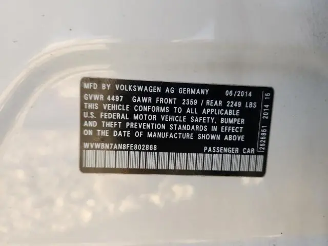 2015 VOLKSWAGEN CC SPORT  