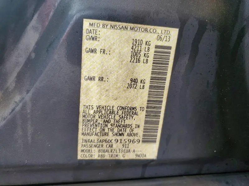 2013 NISSAN ALTIMA 2.5  
