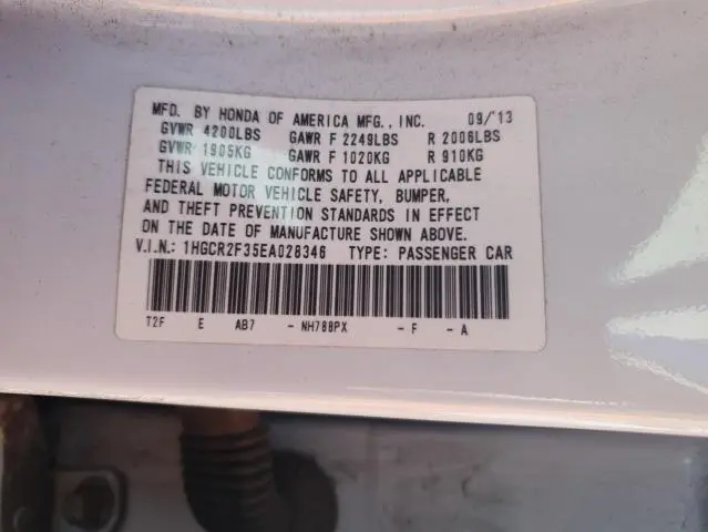 2014 HONDA ACCORD LX  