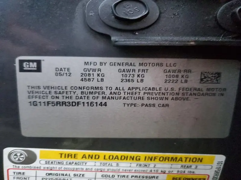 2013 CHEVROLET MALIBU 2LT  