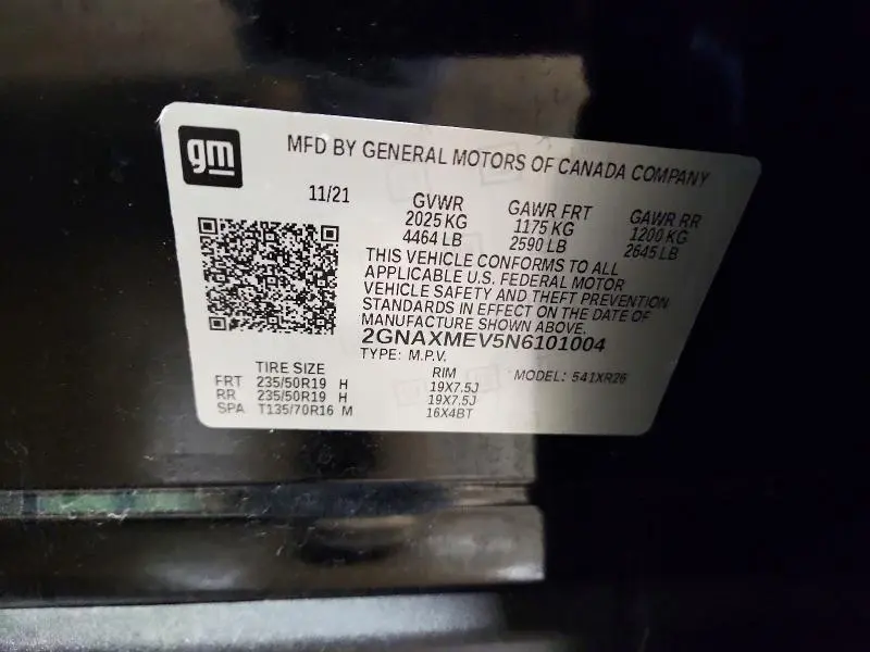 2022 CHEVROLET EQUINOX RS  