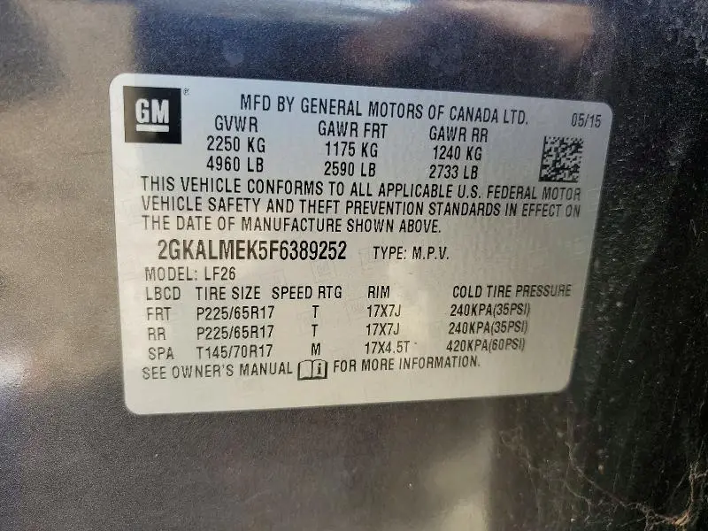 2015 GMC TERRAIN SLE  