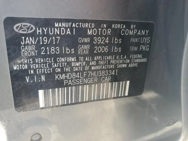 2017 HYUNDAI ELANTRA SE