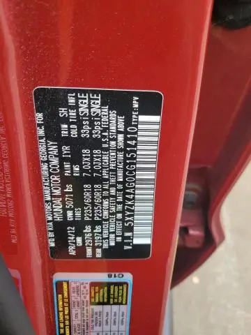 2012 HYUNDAI SANTA FE LIMITED  