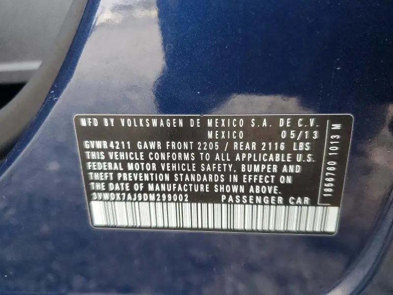 2013 VOLKSWAGEN JETTA SE  