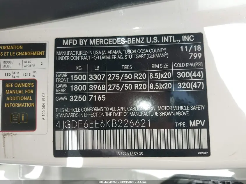 2019 MERCEDES-BENZ GLS 450 4MATIC