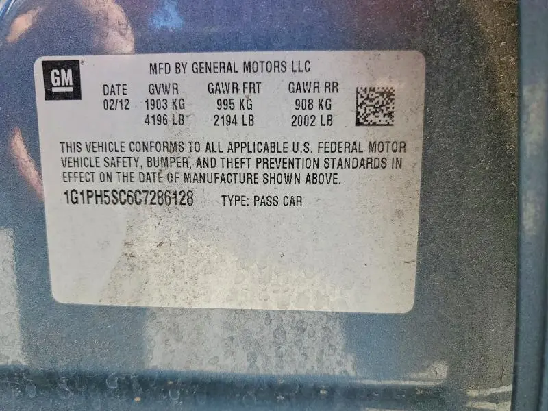 2012 CHEVROLET CRUZE LTZ  