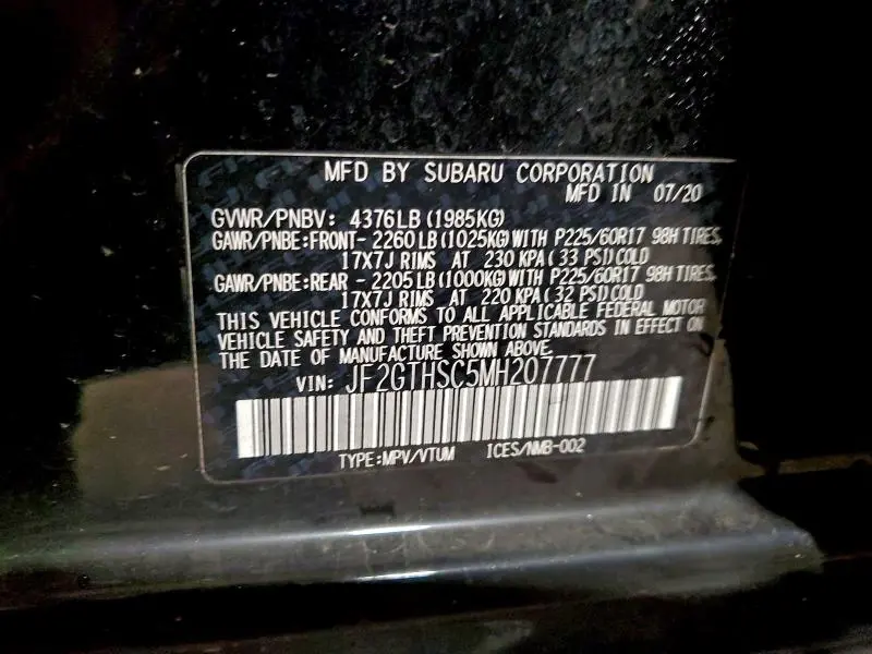 2021 SUBARU CROSSTREK SPORT  