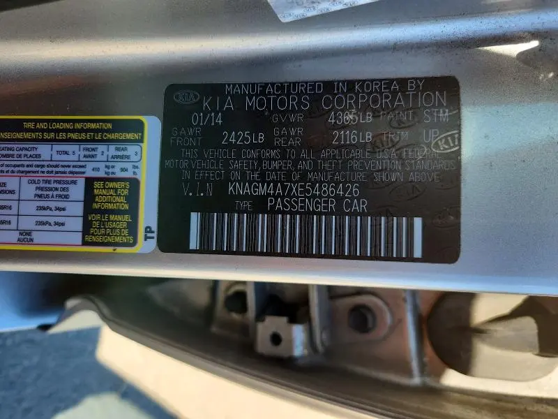 2014 KIA OPTIMA LX  