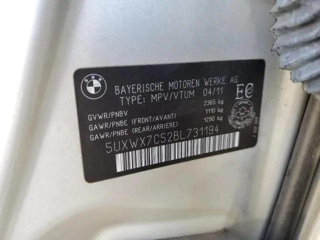 2011 BMW X3 XDRIVE35I  