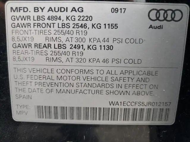 2018 AUDI Q3 PREMIUM  