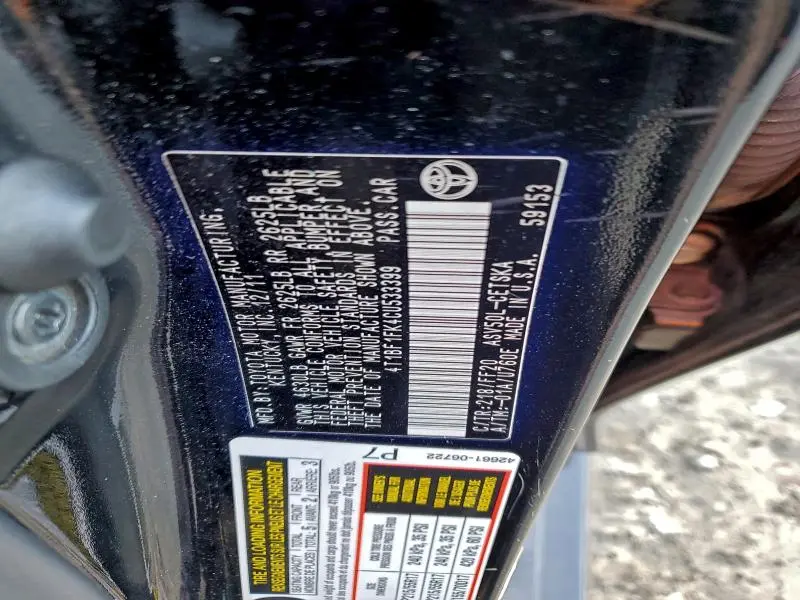 2012 TOYOTA CAMRY BASE  