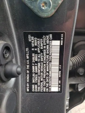 2021 HONDA CIVIC EX  
