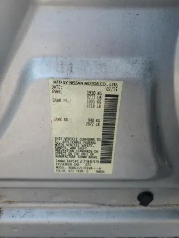 2015 NISSAN ALTIMA 2.5  