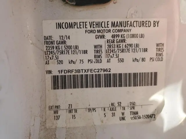 2015 FORD F350 SUPER DUTY  