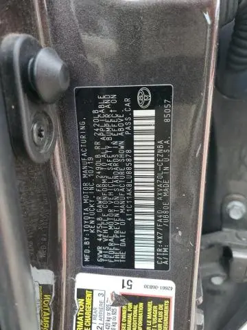 2020 TOYOTA CAMRY LE