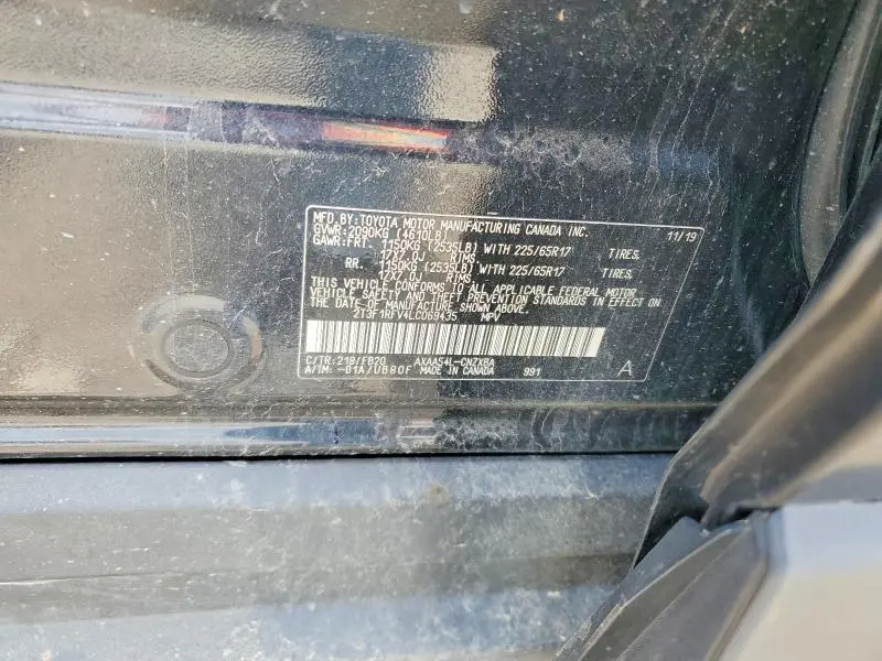 2020 TOYOTA RAV4 LE  