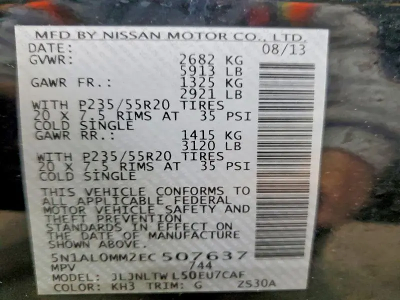 2014 INFINITI QX60 BASE  