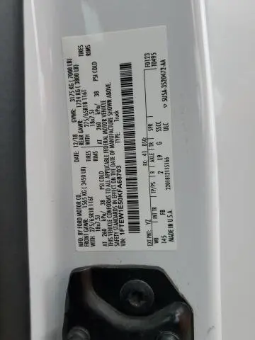 2019 FORD F150 SUPERCREW  