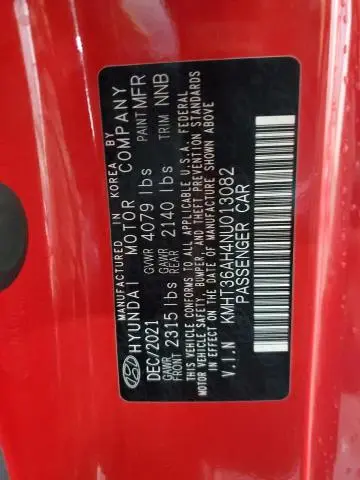 2022 HYUNDAI VELOSTER N 