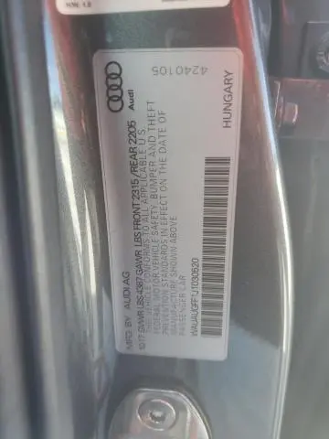 2018 AUDI A3 PREMIUM  