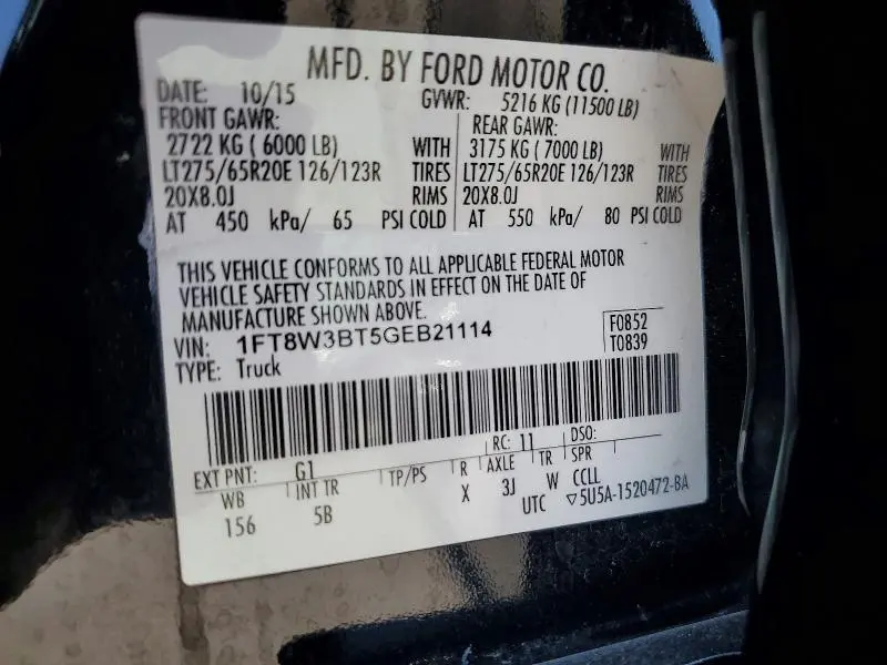 2016 FORD F350 SUPER DUTY  