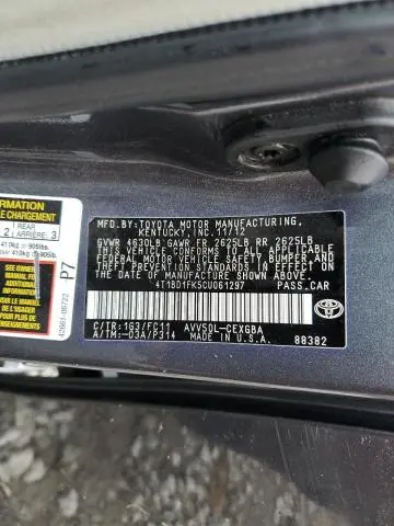 2012 TOYOTA CAMRY HYBRID  