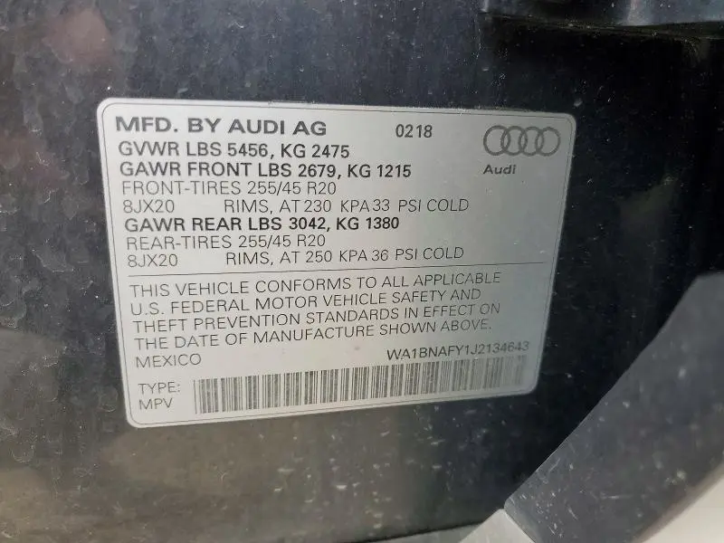 2018 AUDI Q5 PREMIUM PLUS  
