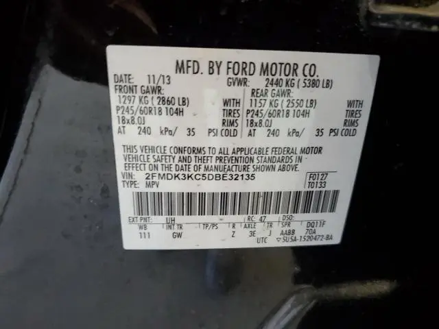 2013 FORD EDGE LIMITED  