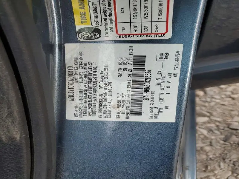 2012 FORD FUSION SE  