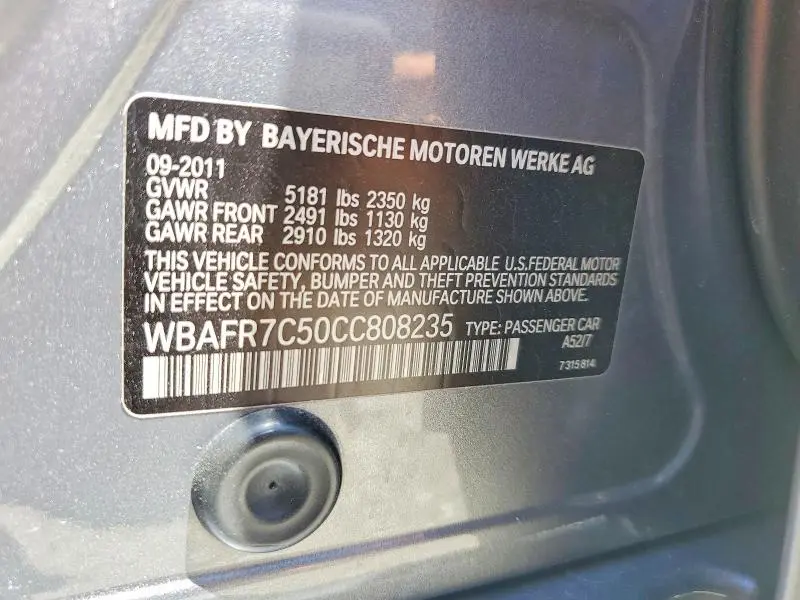 2012 BMW 535 I  