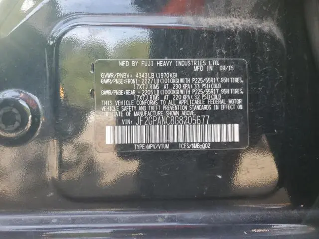 2016 SUBARU CROSSTREK LIMITED  