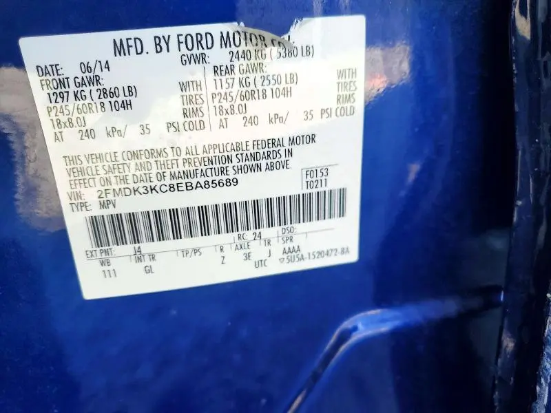 2014 FORD EDGE LIMITED  