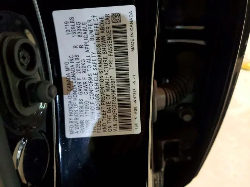 2019 HONDA CIVIC SPORT  