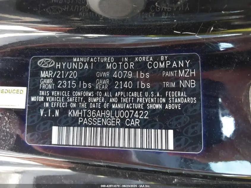 2020 HYUNDAI VELOSTER N  