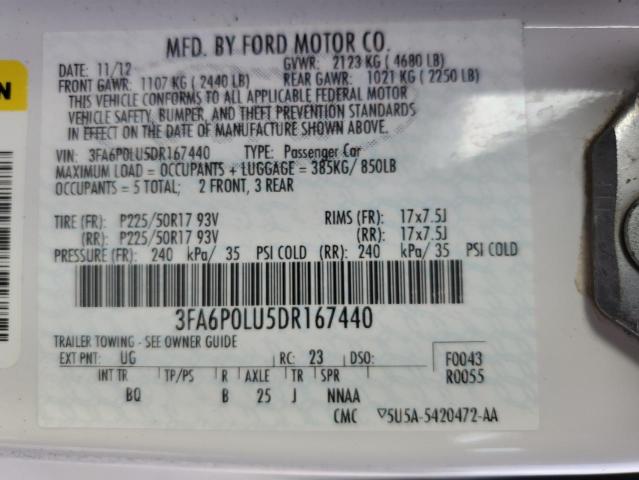 2013 FORD FUSION SE HYBRID