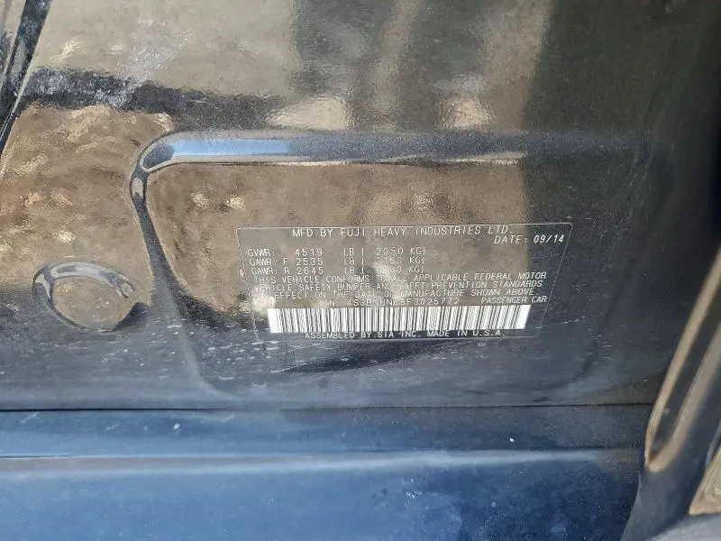 2015 SUBARU LEGACY 2.5I LIMITED  