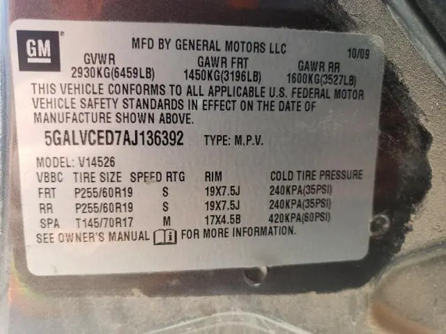 2010 BUICK ENCLAVE CXL