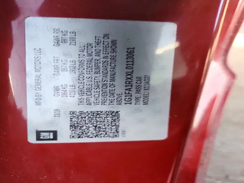 2020 CHEVROLET CAMARO LS  