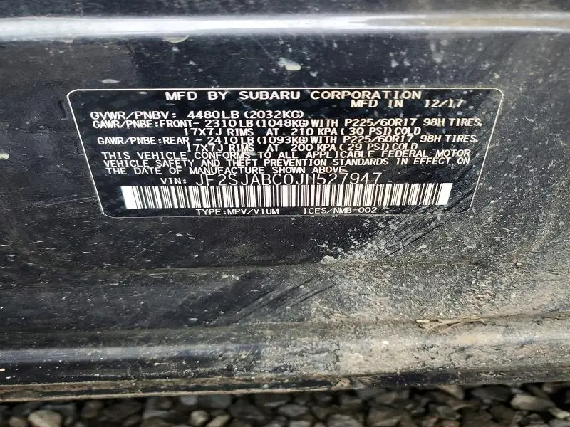 2018 SUBARU FORESTER 2.5I  