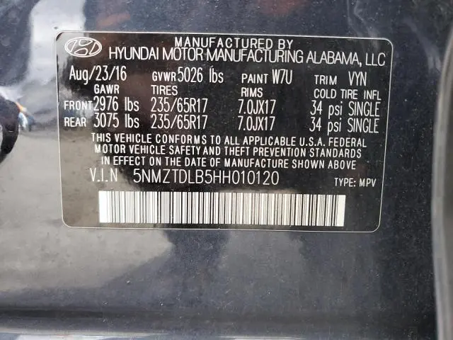 2017 HYUNDAI SANTA FE SPORT   