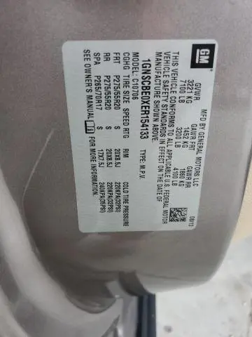 2014 CHEVROLET TAHOE C1500 LT  