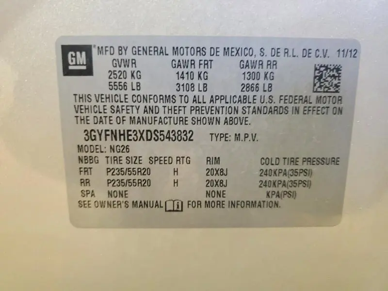 2013 CADILLAC SRX PERFORMANCE COLLECTION  