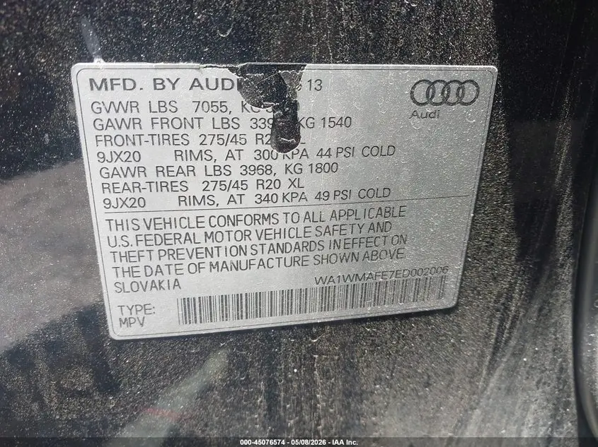 2014 AUDI Q7 3.0 TDI PREMIUM