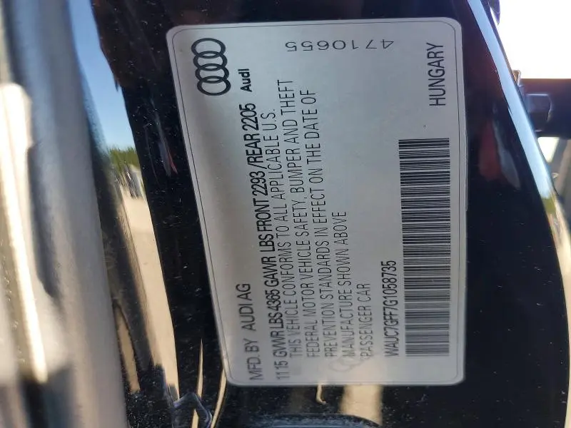 2016 AUDI A3 PREMIUM PLUS  