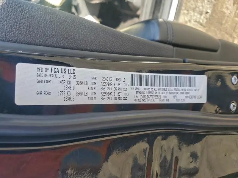 2015 DODGE DURANGO LIMITED  