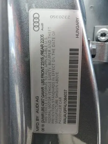 2018 AUDI A3 PREMIUM
