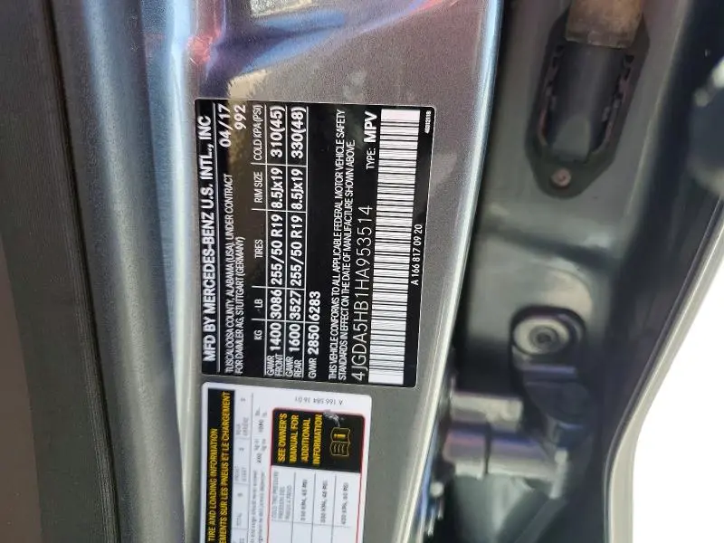 2017 MERCEDES-BENZ GLE 350 4MATIC  