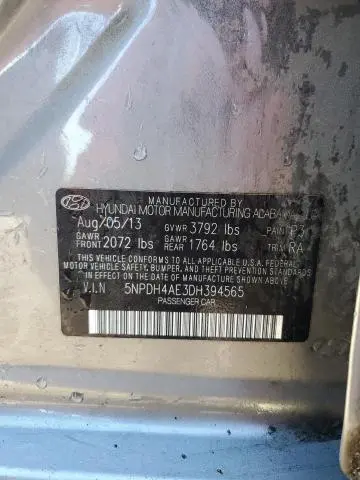 2013 HYUNDAI ELANTRA GLS  